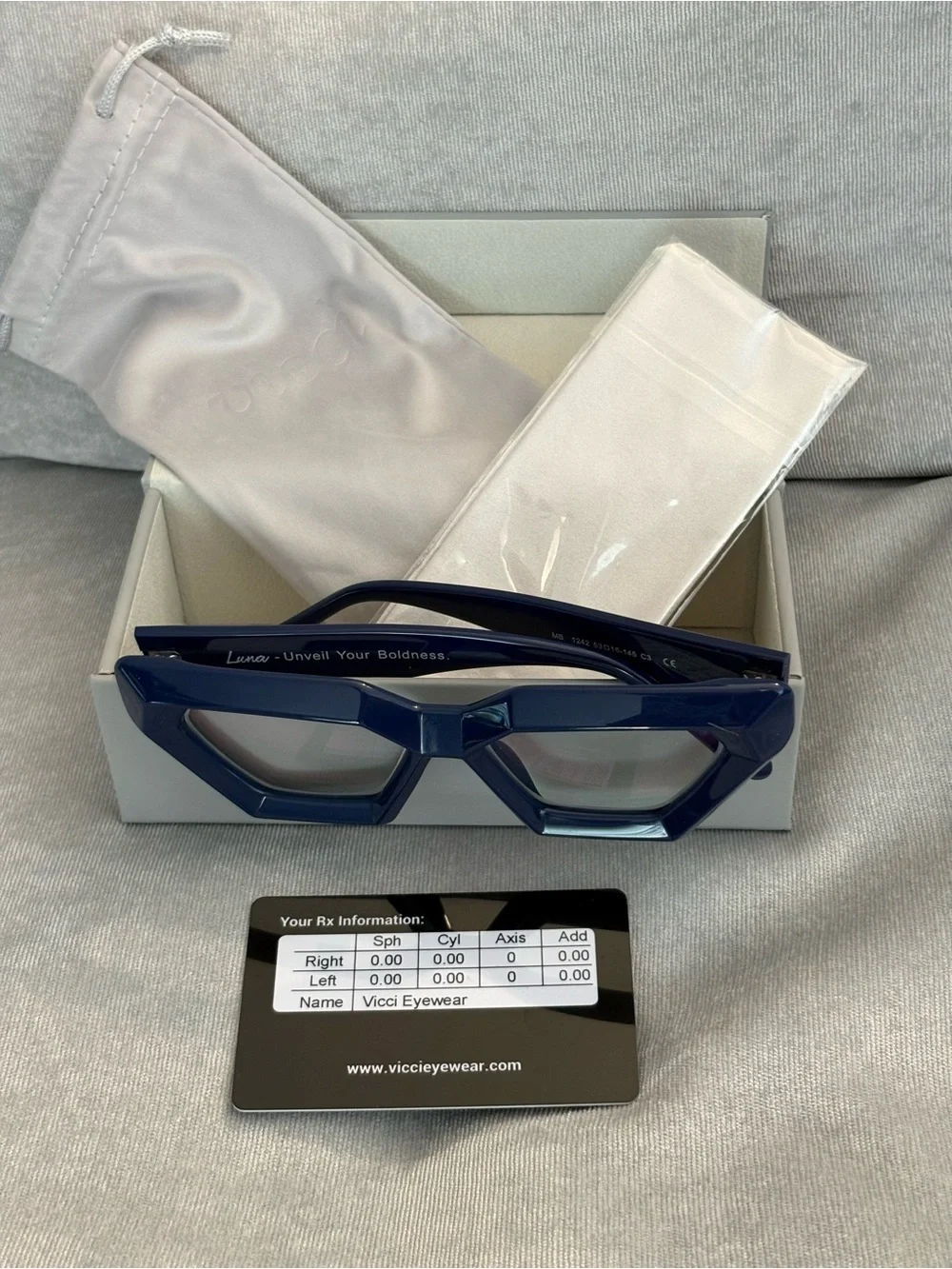 Vicci Eyewear Luna frames in Sapphire